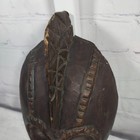 African Wood Art Tribal Warrior Mask Wall Decor 10  X 6  Made In Indonesia