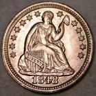 1848 Liberty Seated Silver Half Dime Very Sharp W beautiful Attractive Features