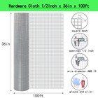 Hardware Cloth 1 2inch 36  X 100  Galvanized Welded Wire Mesh Chicken Wire Fence