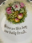  71m Antique Give Us This Day Our Daily Bread 1900s Souvenir China Floral Plate