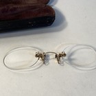 Antique Pince Nez Spectacles Stevens Sq Gold Filled W case Canton  Ohio Childs