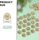 100 Pcs 1 12 Scale Miniature Gold Coins  Tiny Fake Gold Coins Metal For Crafts