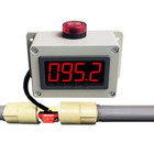 1 2  Intelligent Alarm Digital Water Flow Velocity Meter Flow Sensor Detector