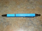 Drug Rep Plavix Heavy Metal Promo Ball Point Pen Blue Button Click Black Ink