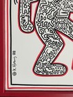 Keith Haring Vintage Painting On Canvas Framed Stamped