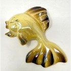 Freeman-mcfarlin Kissing Fish Wall Plaques Yellow Lusterware Vintage Mcm Pottery