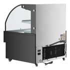 35 3 8  Black Horizontal Air Curtain Merchandiser With 1 Shelf And Led Lighting