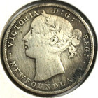 1881 Newfoundland-canada 20 Cents Sterling Silver Coin - Queen Victoria  062 