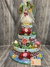 Baby Diaper Cake Farm Animals Country Shower Centerpiece Gift Newborn Present