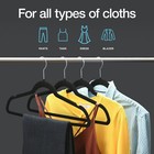 Velvet Hangers  Heavy Duty  Non Slip Black Premium Clothes Suit Hangers  50 Pack