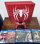 Playstation 4 Pro Spider-man Limited Edition Console Bundle Mint      W games