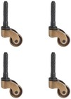 360   Swivel Caster Wheels Set Of 4  Antique Brass Finish  Heavy-duty Furniture C