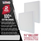 36  X 36  Gallery Depth 1-1 2  Profile Stretched Canvas 2-pack - Gesso Primed
