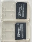 2 Pack Micro Sd Sdhc To Memory Stick Ms Pro Duo Dual Slot Adapter Psp 1000 2000