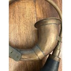 Vintage Brass Car Horn Antique Style Rubber Squeeze Bulb Coiled Bugle 12 5 Inch