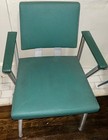 Green 50s Style Vintage Mid-century  Modern Aluminum Chair Angular Good Form