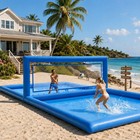 33ft Inflatable Volleyball Court Beach Water Game Net For Outdoor Backyard Adult