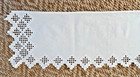 Hardanger Chest Runner Or Valance  48 In X 13 In Norwegian Embroidery