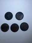 Lot Of 5 Canadian 100   Year Old Large One Cent Pieces