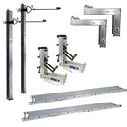 Aluminum Pump Jack Scaffold System W   2  24  X 24  Stages  2-man     500lb  Cap 