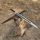 Custom Handmade Carbon Steel Machete Sword Hunting Camping Sword Full Tang