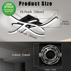 24w Led Ceiling Light Fixture 19 7 Inch 4 Light Remote Dimmable Wave Lamp