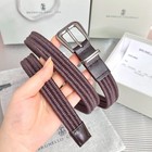 Brunello Cucinelli Purple Woven Belt 110cm Adjustable Pin Buckle Belt