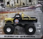 Greenlight 71 1971 Chevrolet K-10 Pickup Monster Truck Kings Of Crunch Gulf Oil