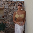 Cult Gaia Charmaine Swimsuit Bikini Top In Champagne Gold Sz M Nwt