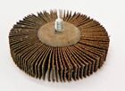 10 Pieces  60 Grit Abrasive Flap Wheel  3 X 1 2 X 1 4-20 Threaded Arbor     M074