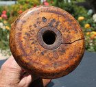 Antique Vtg Wooden Spool Bobbin Textile Industrial Sewing Spindle 10 1 2  x5 
