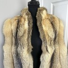Vtg Fox Fur Coat S m Silver Brown Jacket Pocket Quality Luxury Mobwife Old Money