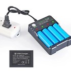Li-ion Lithium Battery Smart Charger 3 7v 2 4 6 Slot For 16340 14500 26650 Rcr12