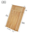 Bamboo Silverware Drawer Organizer 5 Slots Wood Storage Containers Junk Divider