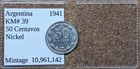 1 Coin Nice Old Argentina 50 Centavo Coin 1941 Vintage World Foreign   