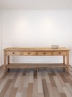 Antique English Pine Drapers Table Console Sofa Hall Farmhouse Shop Display 8ft