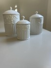 Lenox Butler s Pantry Ivory Ceramic Porcelain Three 3 Piece Canister Set