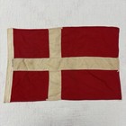 Vintage Cotton Denmark Flag Nautical Cloth Scandinavia Textile Art 24   x15   