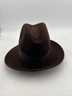 Vintage Astre Brown 100  Wool Hat With Ribbon Made In Usa