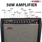 5 Core Guitar Amp 50w Electric Portable Mini Amplifier W Built In 8  Speaker