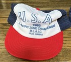 Lot Of 3 Vintage 90s Team Usa Shooting Hat Trucker Mlaic World Championships