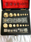 Vintage Ohaus 5601 Pharmacy Apothecary Weight Set Brass  nice Condition 