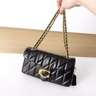 Coach Tabby 26 Quilted Shoulder Bag Leather Black gold Cp150 Outlet  