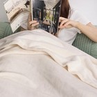 Soft Fleece Bed Blanket Standard Size Cream