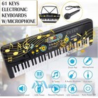 61 Key Electronic Music Keyboard Portable Digital Piano Organ W  Sheet Stand mic