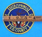 Vintage Deer Springs Fire Dept San Diego County California Embroidered Patch
