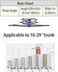 Adjustable Luggage Strap Belt  Elastic Add-a-bag Bungee For Suitcase Travel Blac