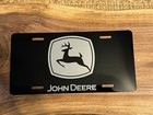 Black Laser Engraved John Deere License Plate