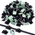 100pcs Cable Clips Self-adhesive Cord Wire Holder Management Organizer Clamp New