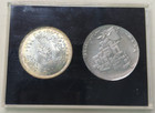 1969 Struck For Peace Israel  shalom  Egypt  sadat  1 3oz Silver Coin Set jw875 